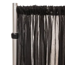 *FR* Crushed Sheer Voile Curtain Panel by Eastern Mills w/ 4