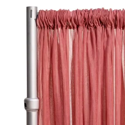 *FR* Crushed Sheer Voile Curtain Panel by Eastern Mills w/ 4