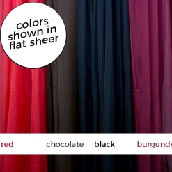 *FR* Crushed Sheer Voile Curtain Panel by Eastern Mills w/ 4