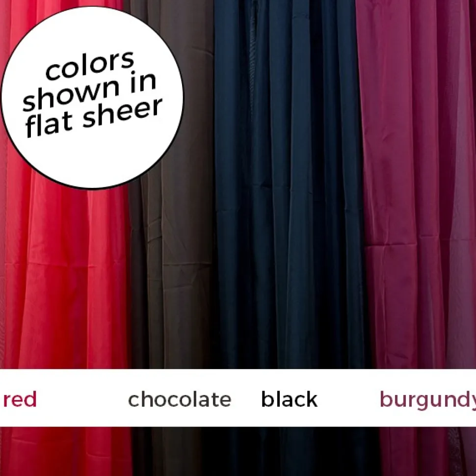 *FR* Crushed Sheer Voile Curtain Panel by Eastern Mills w/ 4" Pockets - 10ft Wide - Shadow Grey