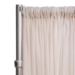 *FR* Crushed Sheer Voile Curtain Panel by Eastern Mills w/ 4