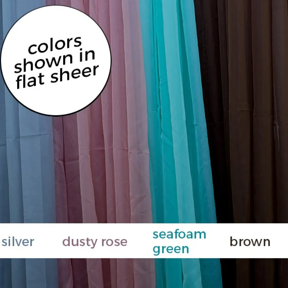 *FR* Crushed Sheer Voile Fabric by Eastern Mills by the Yard - 10ft Wide - Choice of Colors