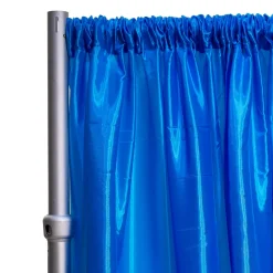 *FR* Crushed Taffeta Drape Panel by Eastern Mills 9 1/2 FT Wide w/ 4" Sewn Rod Pocket - Turquoise