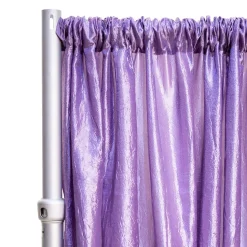 *FR* Crushed Taffeta Drape Panel by Eastern Mills 9 1/2 FT Wide w/ 4" Sewn Rod Pocket - Lilac