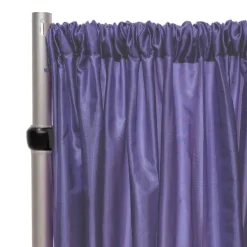 *FR* Crushed Taffeta Drape Panel by Eastern Mills 9 1/2 FT Wide w/ 4" Sewn Rod Pocket - Purple