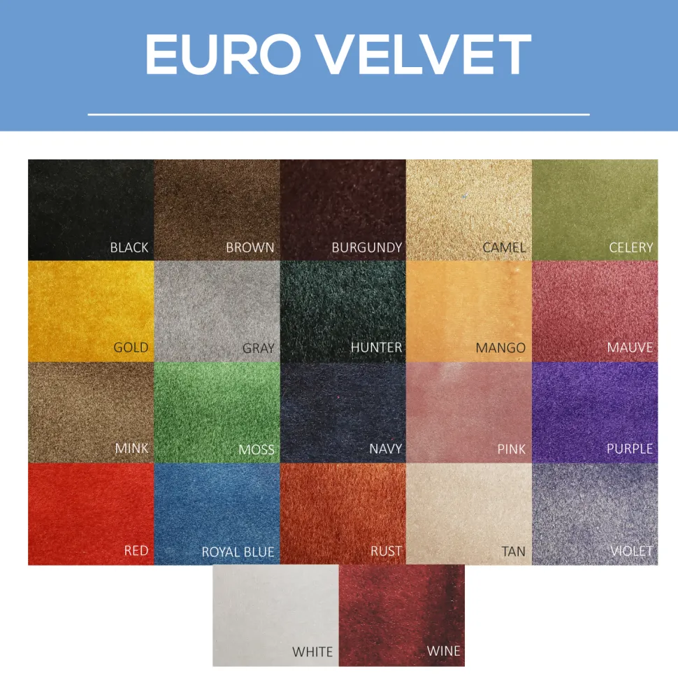 FR Euro Velvet - 100% Polyester - By The Yard - 54" Width