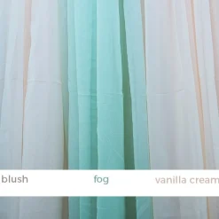 *FR* 10ft Wide Sheer Voile Curtain Panel by Eastern Mills w/ 4" Pockets - Shadow Grey