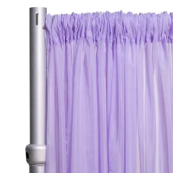 *FR* 10ft Wide Sheer Voile Curtain Panel by Eastern Mills w/ 4" Pockets - Lilac