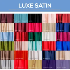 *FR* LUXE Satin Drape Panel by Eastern Mills (59" Wide) w/ 4" Sewn Rod Pocket - Bordeaux