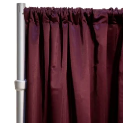 *FR* LUXE Satin Drape Panel by Eastern Mills (59" Wide) w/ 4" Sewn Rod Pocket - Aubergine