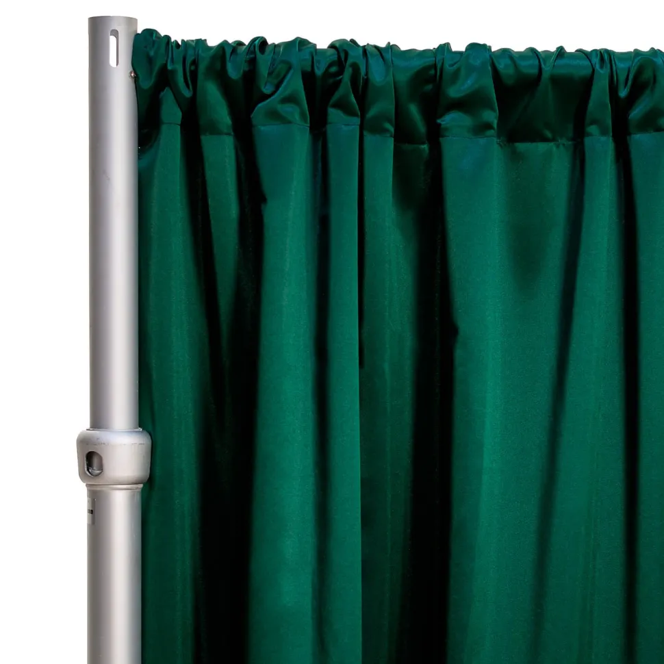 *FR* LUXE Satin Drape Panel by Eastern Mills (59" Wide) w/ 4" Sewn Rod Pocket - Hunter