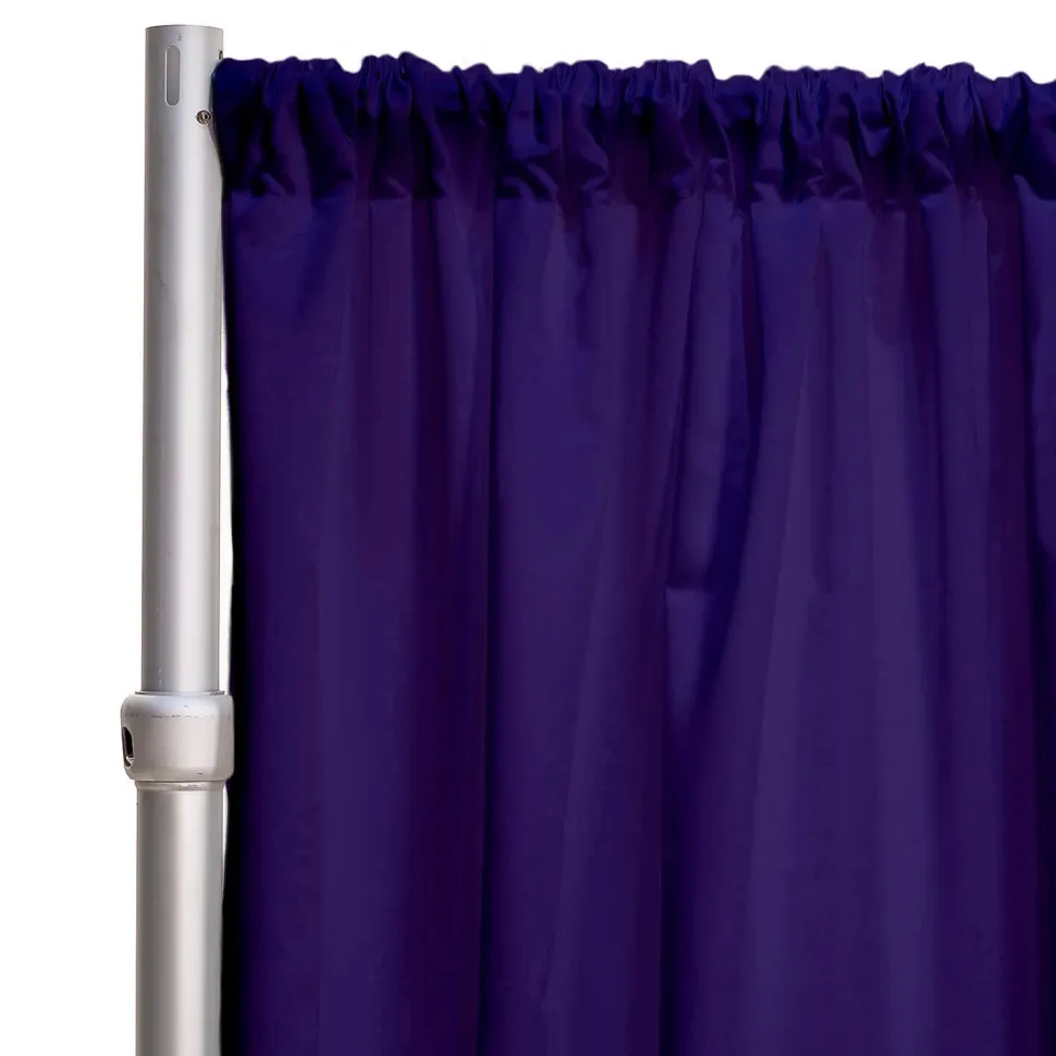 *FR* LUXE Satin Drape Panel by Eastern Mills (59" Wide) w/ 4" Sewn Rod Pocket - Majestic Purple