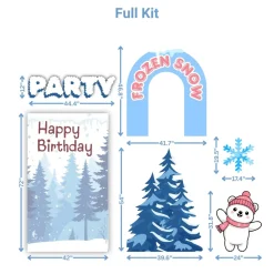 Frozen Snow Party Foam Core Birthday Backdrop Kit by PopScene™