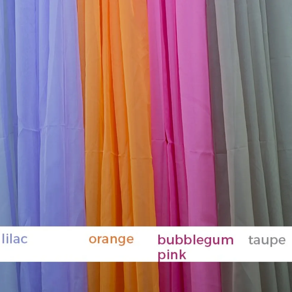 *FR* Sheer Voile Fabric by Eastern Mills By The Yard - 10FT Wide - Choice of Colors