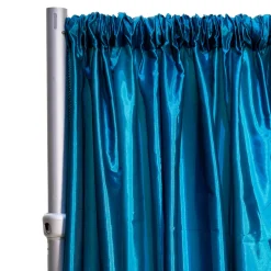 *FR* Taffeta Drape Panel by Eastern Mills 9 1/2 FT Wide w/ 4" Sewn Rod Pocket - Teal