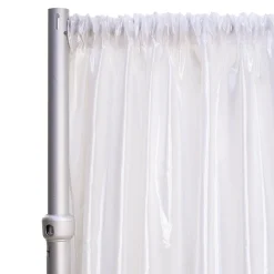 *FR* Taffeta Drape Panel by Eastern Mills 9 1/2 FT Wide w/ 4" Sewn Rod Pocket - White