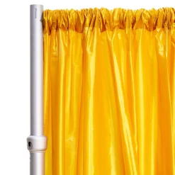 *FR* Taffeta Drape Panel by Eastern Mills 9 1/2 FT Wide w/ 4" Sewn Rod Pocket - Gold