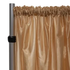 *FR* Taffeta Drape Panel by Eastern Mills 9 1/2 FT Wide w/ 4" Sewn Rod Pocket - Champagne