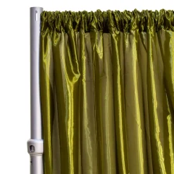 *FR* Taffeta Drape Panel by Eastern Mills 9 1/2 FT Wide w/ 4" Sewn Rod Pocket - Olive