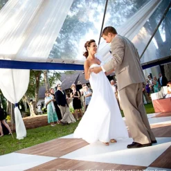 24ft by 24ft Premium Laminate Wood Dance Floor - Portable with Aluminum Side Paneling - Variety of Finishes