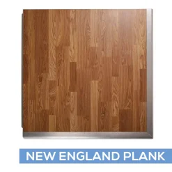 16ft by 16ft Premium Laminate Wood Dance Floor - Portable with Aluminum Side Paneling - Variety of Finishes