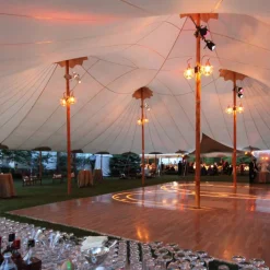 12ft by 12ft Premium Laminate Wood Dance Floor - Portable with Aluminum Side Paneling - Variety of Finishes