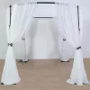 10ft Adjustable 4-Post Black Metal Round Canopy Backdrop Stand (Circular Arch / Chuppah / Mandap Frame)