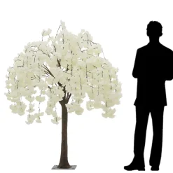 5ft Artificial Cherry Blossom Tree — White, 10 Interchangeable Branches | Customize for Weddings & Events | ModTree™ Collection