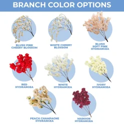 10ft Artificial Drooping Cherry Blossom Tree — Pink, 20 Interchangeable Branches | Customize for Weddings & Events | ModTree™ Collection