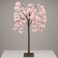 4.3ft Artificial Drooping Hydrangea Bloom Tabletop Centerpiece Tree — Blush / Light Pink / Pink | ModTree™ Collection