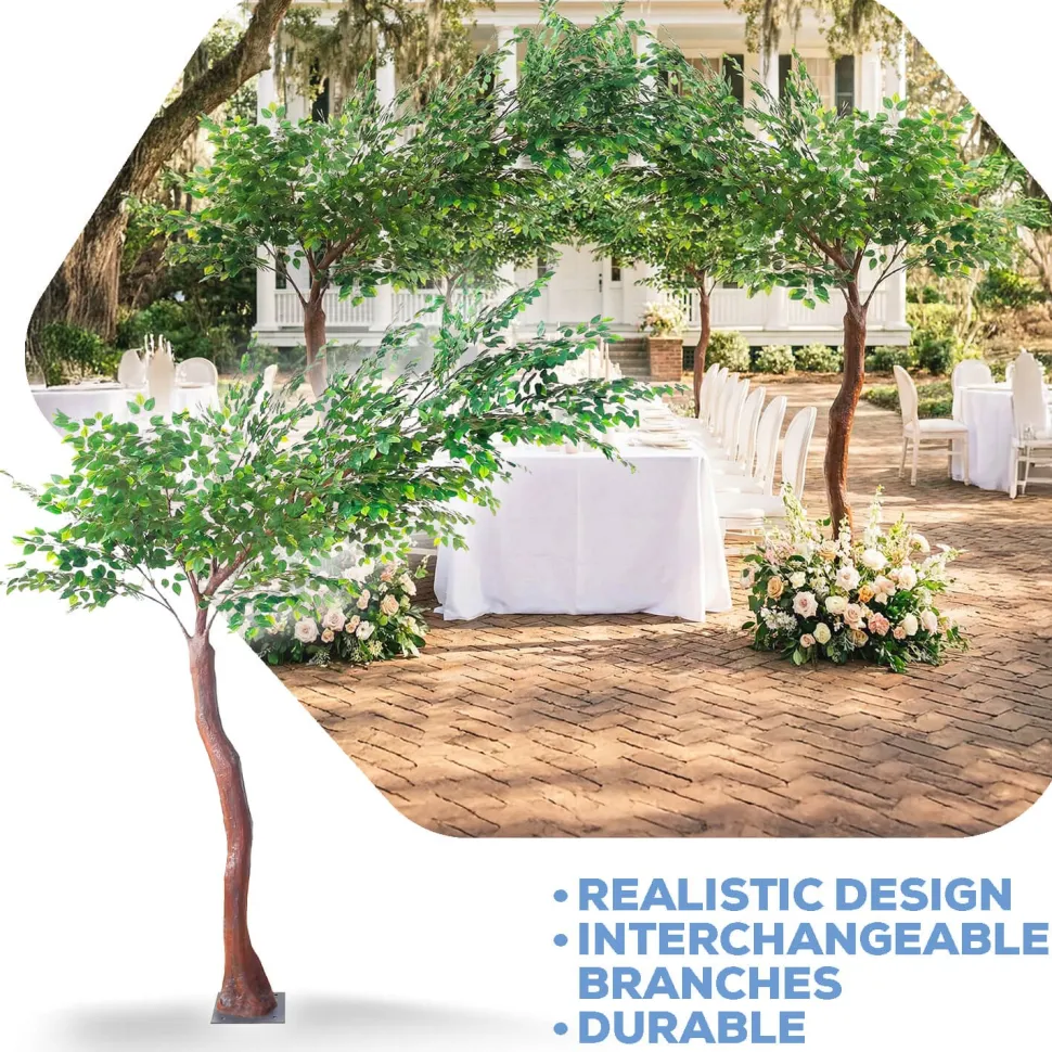 9ft Artificial Fig Leaf Tree — 14 Interchangeable Branches | Customize for Weddings & Events | ModTree™ Collection