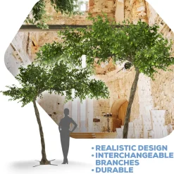 11ft Artificial Fig Leaf Tree, 27 Interchangeable Branches | ModTree™ Collection