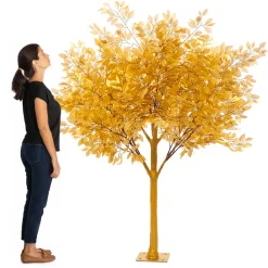 6.5ft Artificial 5Ft Tall Gold Tree — Gold, 10 Interchangeable Branches | Customize for Weddings & Events | ModTree™ Collection
