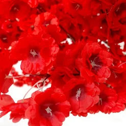 6ft Artificial Hydrangea Bloom Tree — Red, 10 Interchangeable Branches | Customize for Weddings & Events | ModTree™ Collection