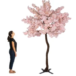 9ft Artificial Hydrangea Bloom Tree — Blush / Light Pink, 19 Interchangeable Branches | ModTree™ Collection