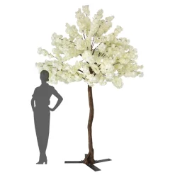 9ft Artificial Hydrangea Bloom Tree — White, 19 Interchangeable Branches| ModTree™ Collection