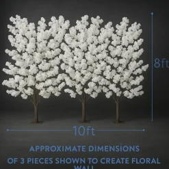 8ft Artificial Hydrangea Tree — White, 10 Interchangeable Branches | Customize for Weddings & Events | ModTree™ Collection