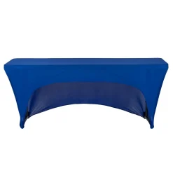 6ft Banquet 200 GSM Grade A Quality Open Back Spandex Table Cover - Royal Blue