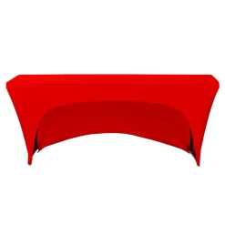 6ft Banquet 200 GSM Grade A Quality Open Back Spandex Table Cover - Red