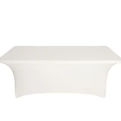 8ft Banquet 200 GSM Grade A Quality Spandex Table Cover - Ivory