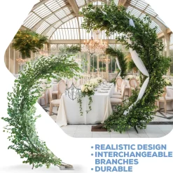 10ft Chandelier Hanger Arch — Green, 17 Interchangeable Branches Fig | Customize for Weddings & Events | ModTree™ Collection