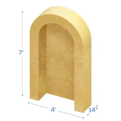 7ft Collapsible 3D Curved Full Arch with Shelves