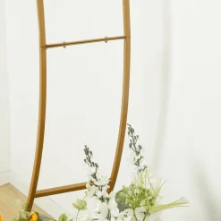7ft Double-Curved Gold Metal Arch Frame – Backdrop Stand for Balloon & Floral Arrangement Displays