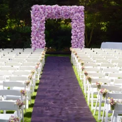 8ft LUXE Purple Wisteria Square Floral Arch with Optional Pipe Kit Frame