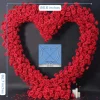 8ft LUXE Red Rose Heart Shaped Floral Arch with Optional Frame