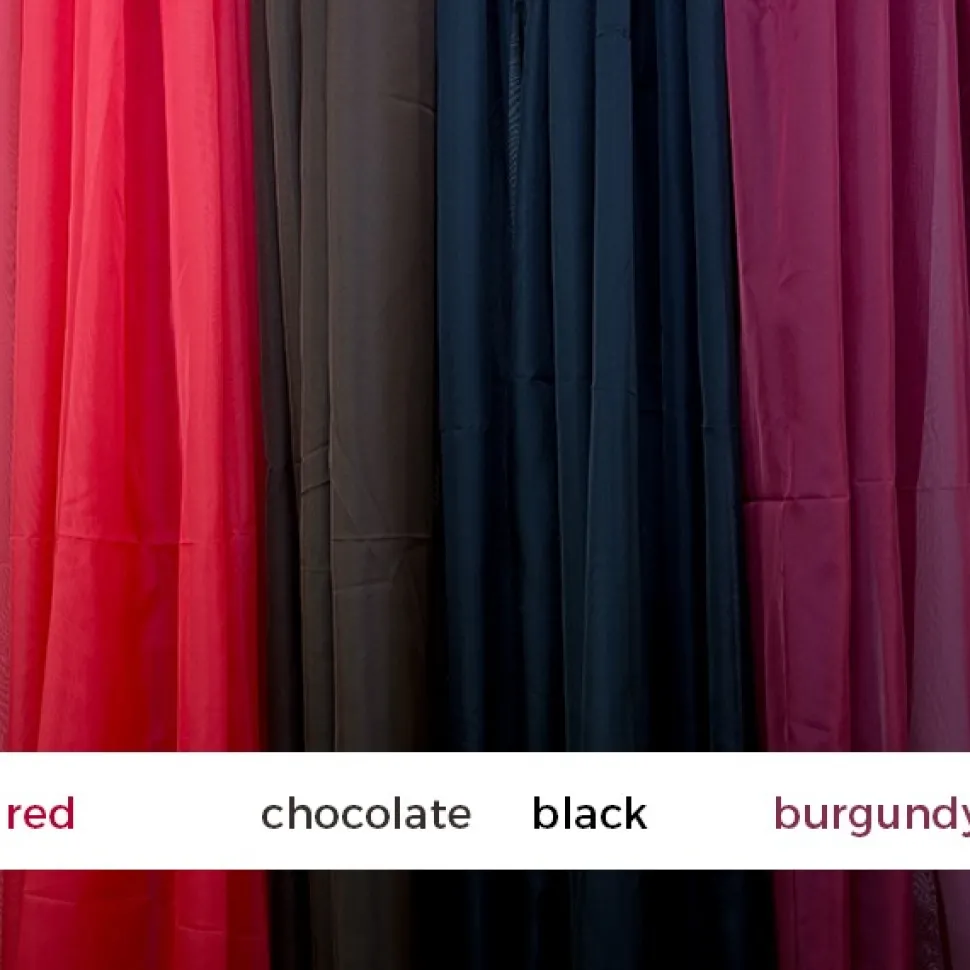 21ft 8-Panel Sheer Fabric Ceiling Draping in Assorted Colors