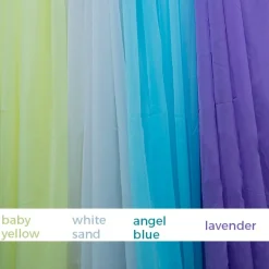 30ft 4-Panel Sheer Fabric Ceiling Draping in Assorted Colors
