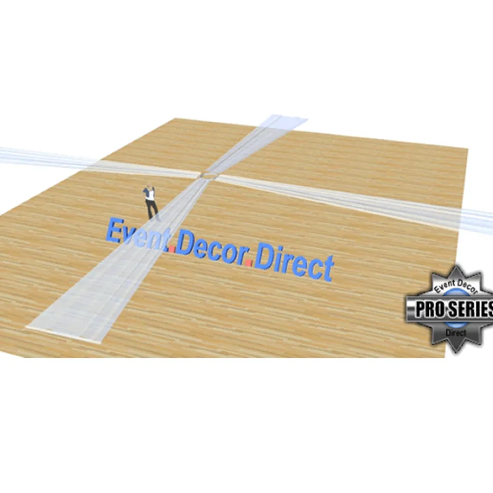 30ft 4-Panel Sheer Fabric Ceiling Draping in Assorted Colors