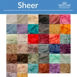 30ft 8-Panel Sheer Fabric Ceiling Draping in Assorted Colors