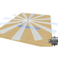 30ft 12-Panel Sheer Fabric Ceiling Draping in Assorted Colors